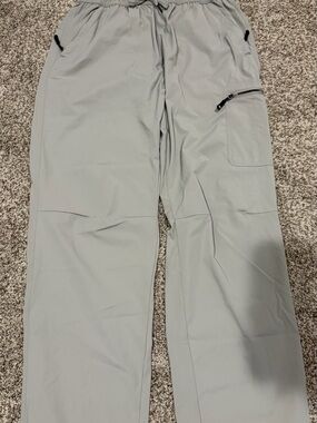 Amazon Women's Light Gray Cargo Jumpsuit Pants